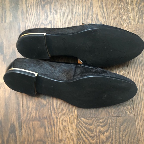 CALVIN KLEIN CELIA BLACK HAIR CALF PENNY LOAFER - Picture 4 of 5